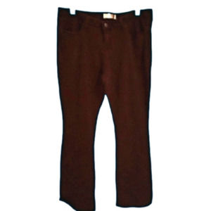 NOTATIONS SZ 17 black Straight Leg Jeans Cotton Poly Rayon Spandex